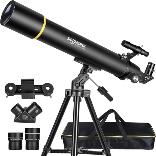 SOLOMARK Telescopio astronómico refractor de 80 mm de apertura