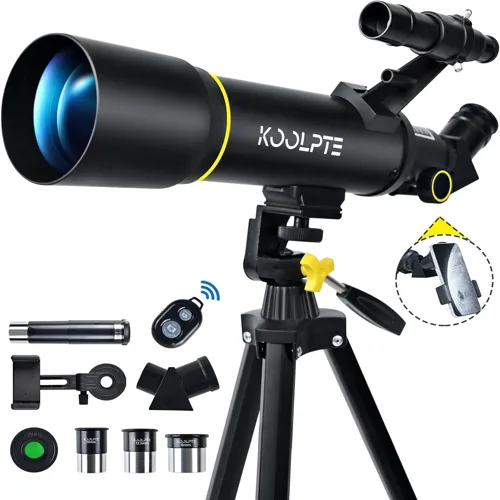 Telescopio astronómico refractor de 70 mm de apertura